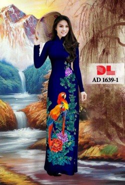 Vải áo dài chim công cò 1639 AD 1639